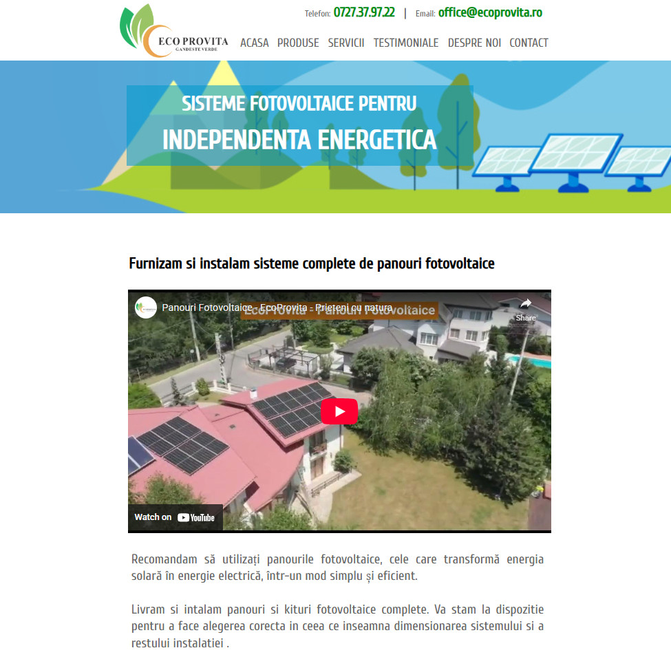 Local Energy Company Website – Solar Panel Systems Provider